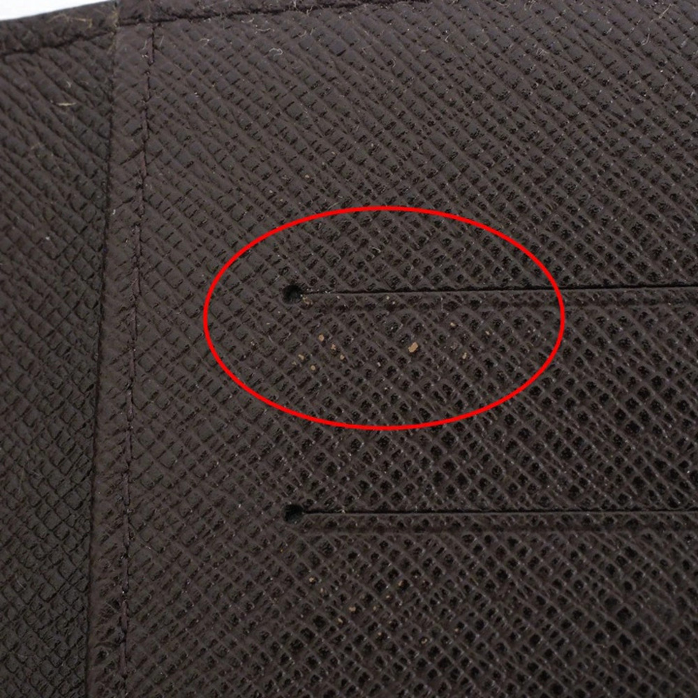 LOUIS VUITTON Portefeuille Cartes Credit Bi fold Wallet Damier Ebene Brown